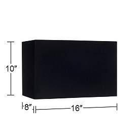 Image5 of Springcrest Tomi Black Rectangular Hardback Shade 8/16x8/16x10 (Spider) more views
