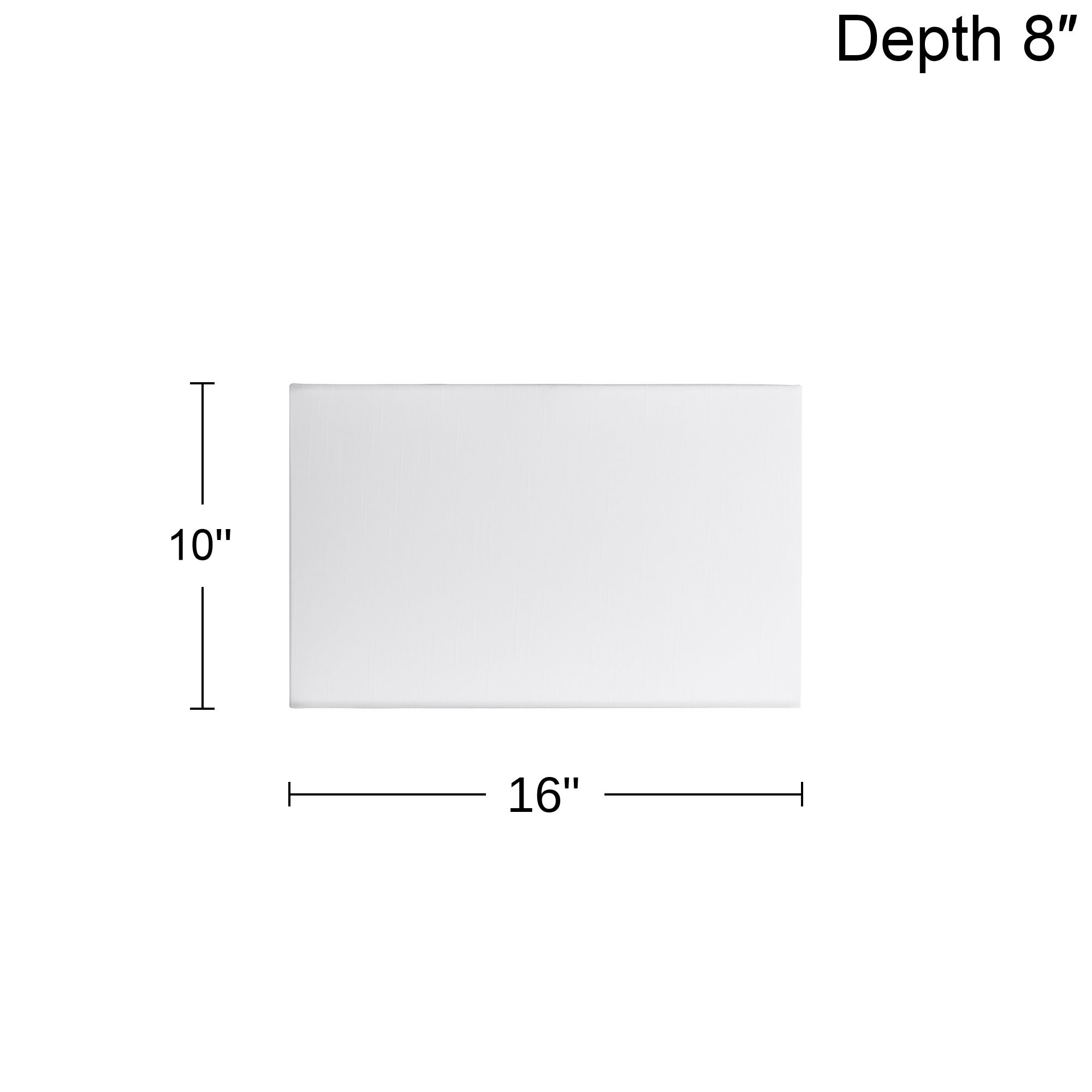 Springcrest Tomi White Hardback Rectangular Shade 8/16x8/16x10 (Spider)
