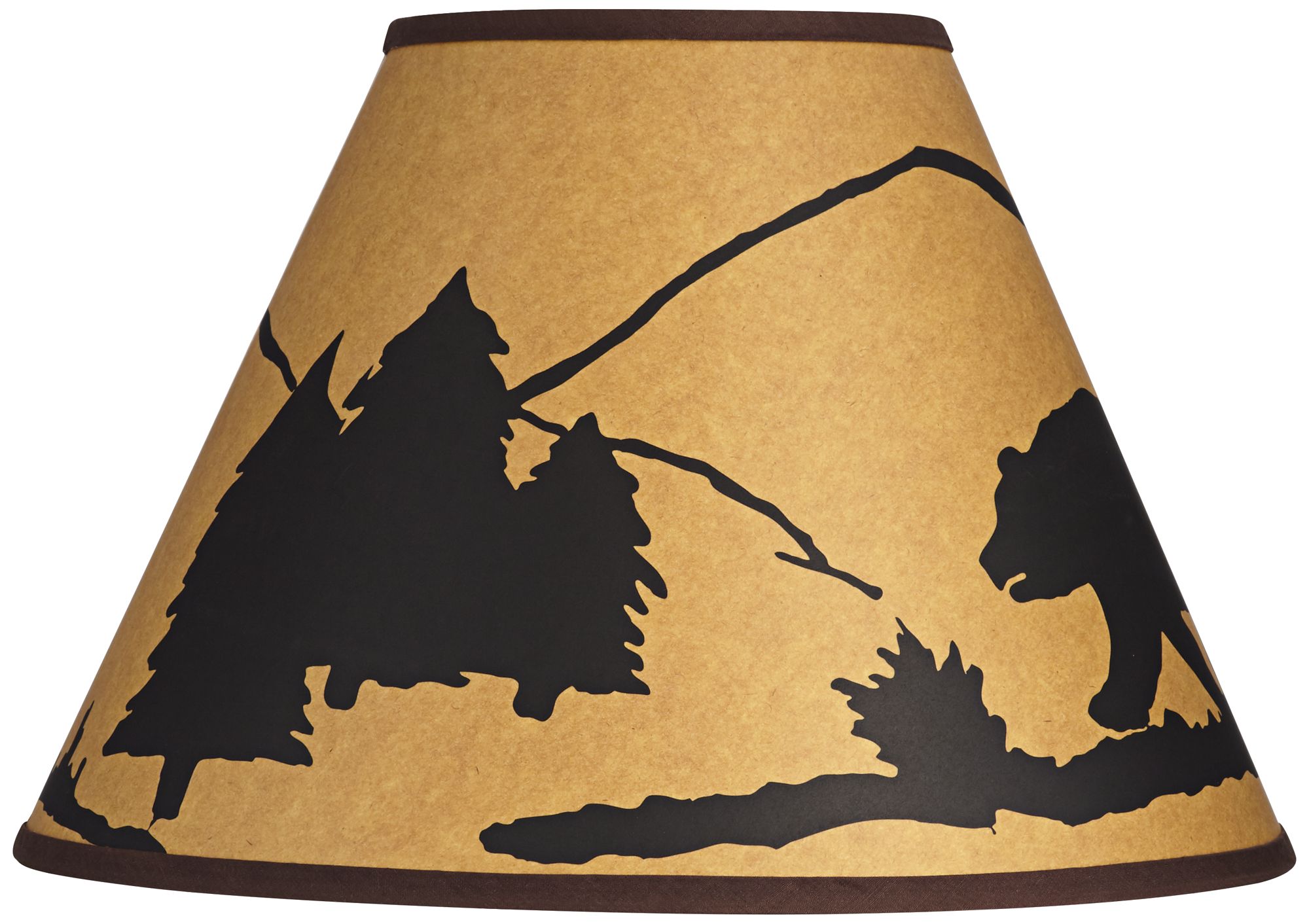 Image 3 Springcrest Ursa Mountain Bear Brown Paper Empire Shade 6x14x10 (Spider) more views