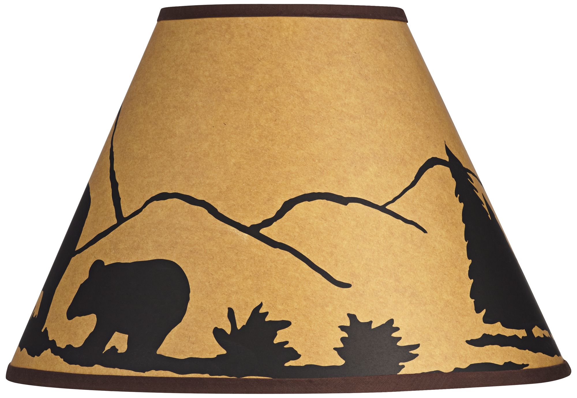 Image 4 Springcrest Ursa Mountain Bear Brown Paper Empire Shade 6x14x10 (Spider) more views