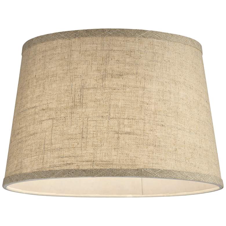 Image 2 Springcrest Vena Fine Burlap Drum Lamp Shade 10x12x8 (Spider) more views