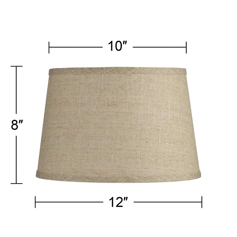 Image 4 Springcrest Vena Fine Burlap Drum Lamp Shade 10x12x8 (Spider) more views