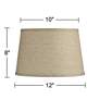 4_Springcrest Vena Fine Burlap Drum Lamp Shade 10x12x8 (Spider) more views