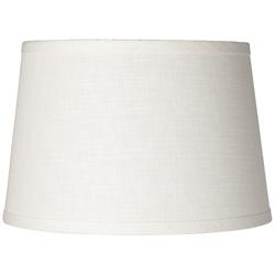 Springcrest Vena White Linen Tapered Drum Shade 10x12x8 (Spider)
