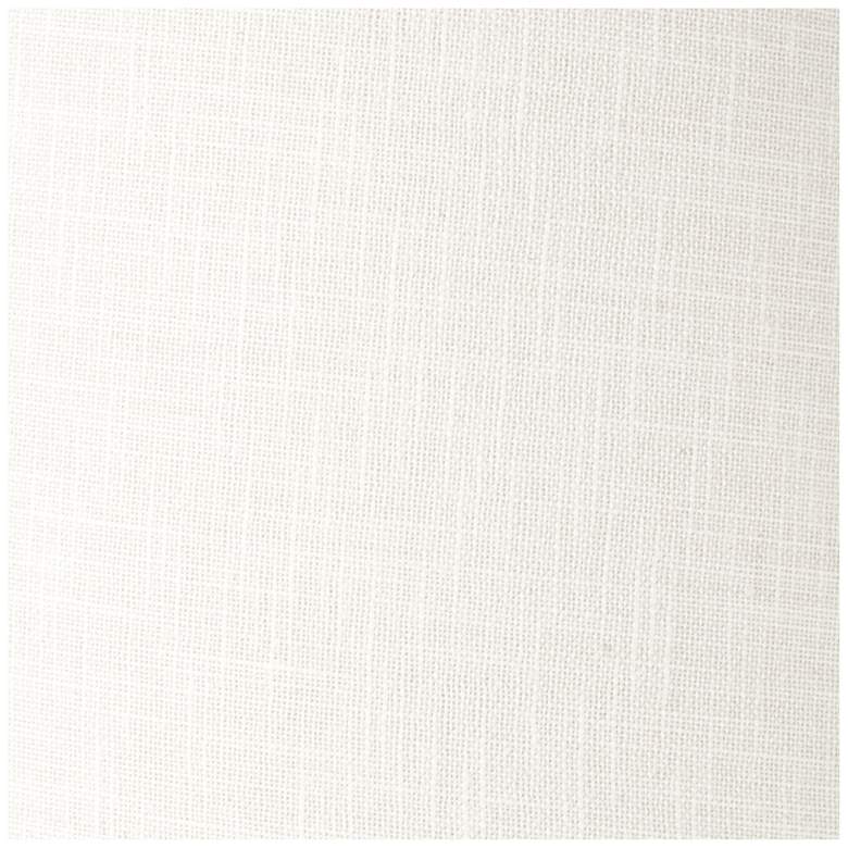 Image 3 Springcrest Vena White Linen Tapered Drum Shade 10x12x8 (Spider) more views