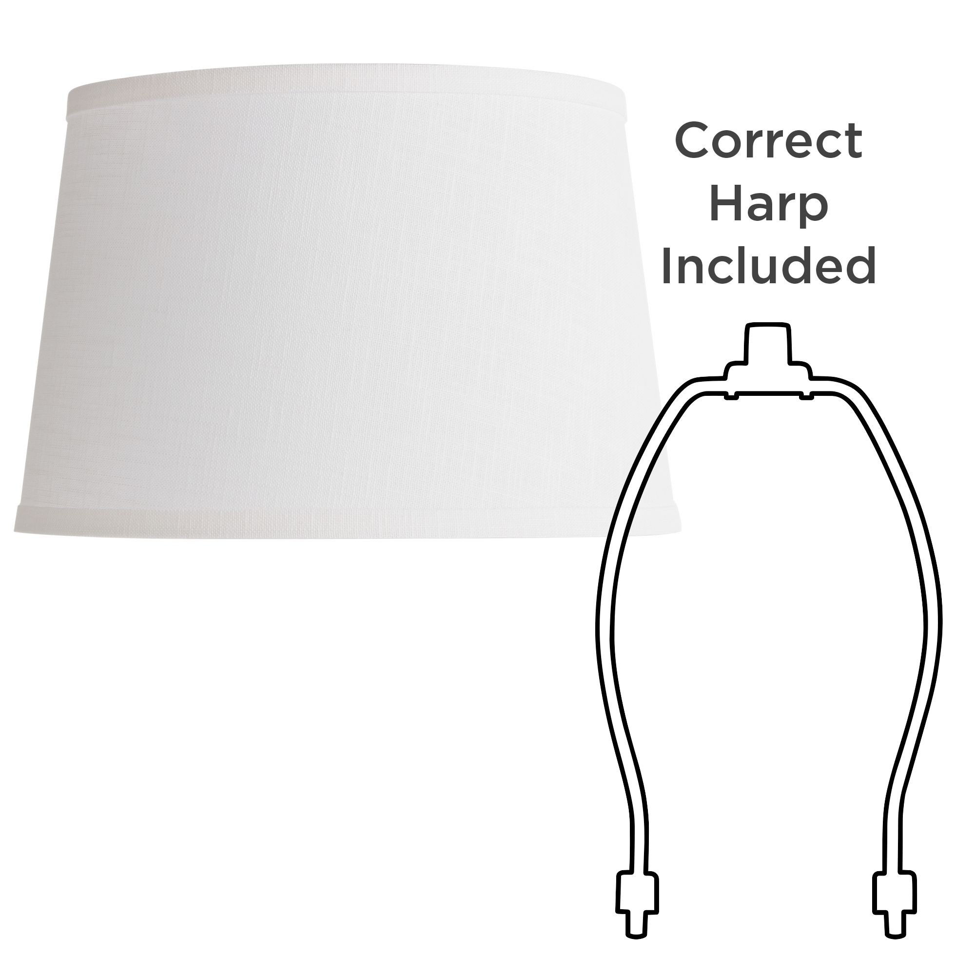 Springcrest Vena White Linen Tapered Drum Shade 10x12x8 (Spider) in scene
