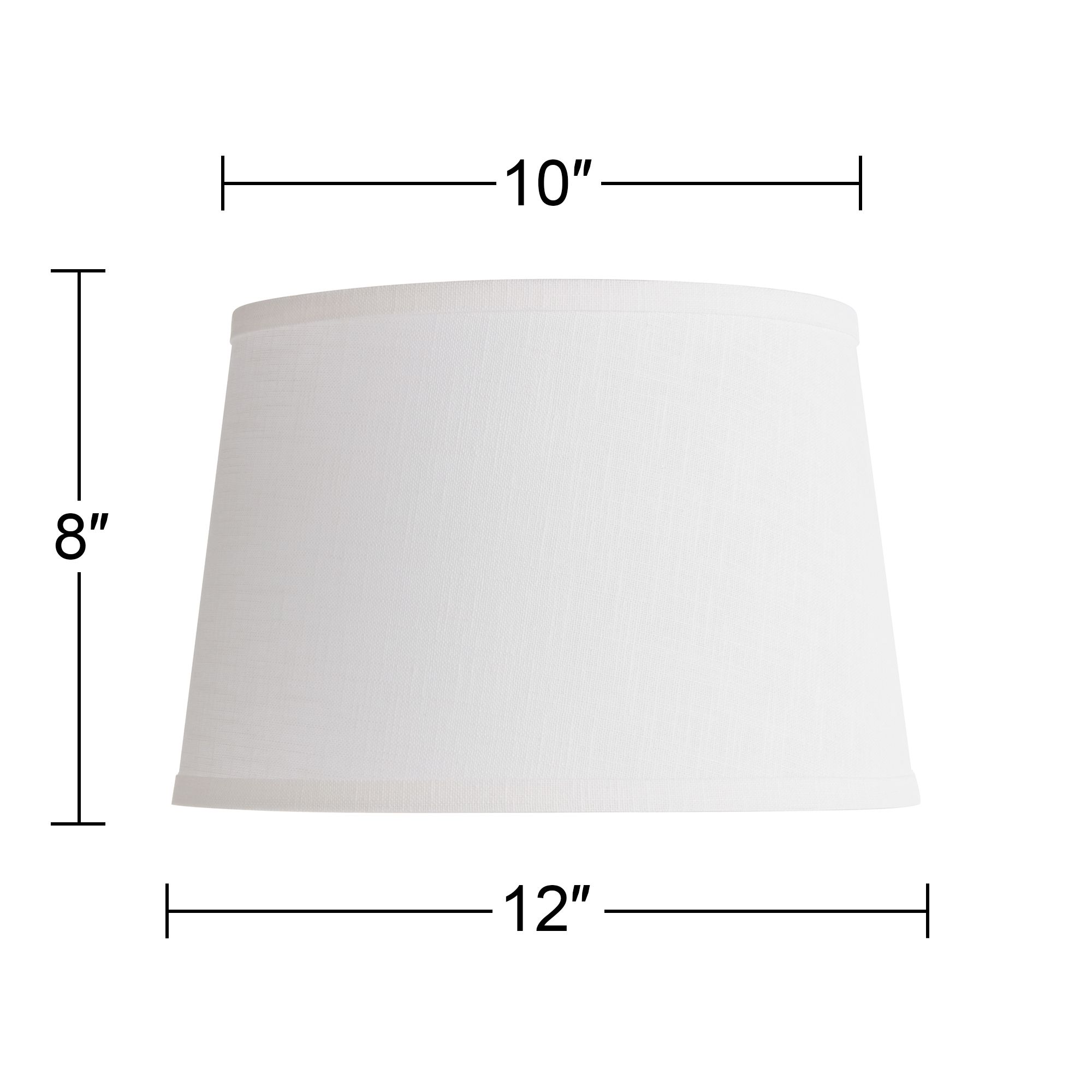 Springcrest Vena White Linen Tapered Drum Shade 10x12x8 (Spider) in scene