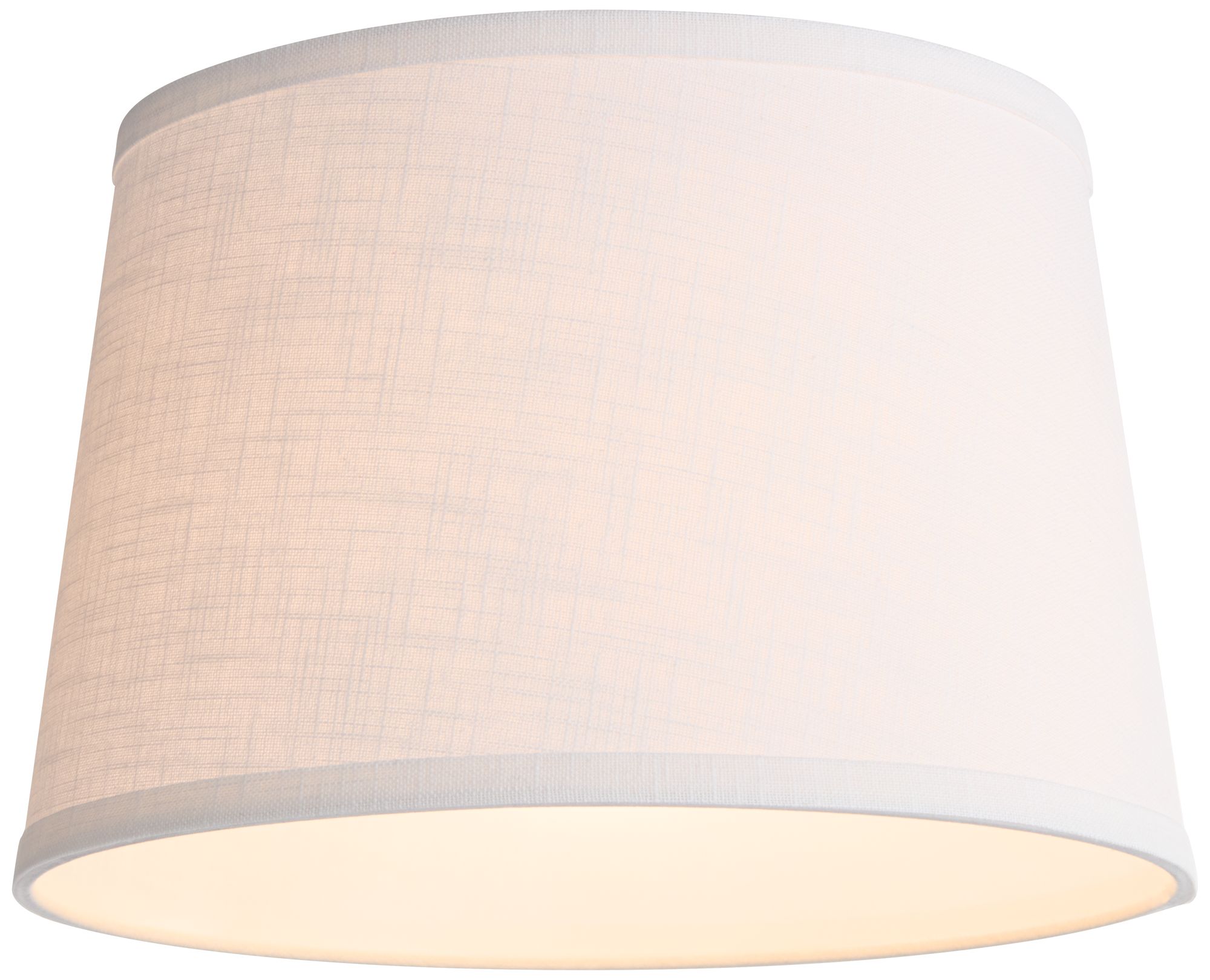Springcrest Vena White Linen Tapered Drum Shade 10x12x8 (Spider) in scene