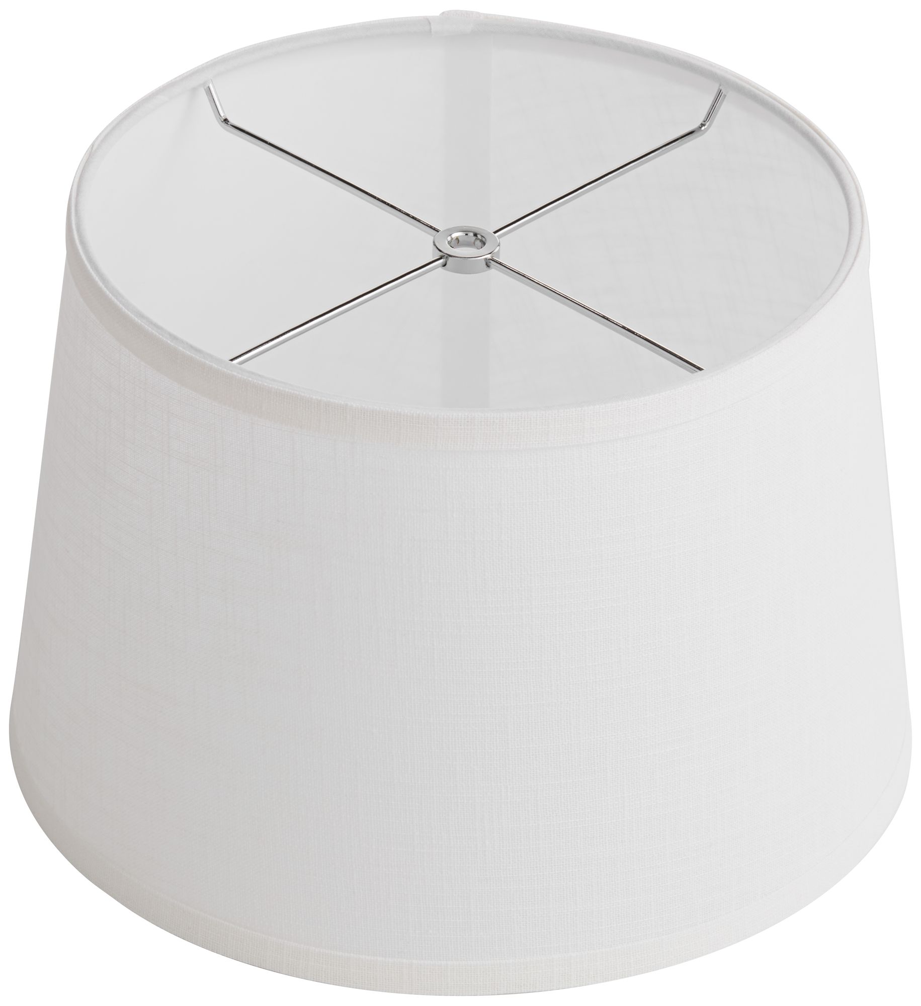 Springcrest Vena White Linen Tapered Drum Shade 10x12x8 (Spider) in scene
