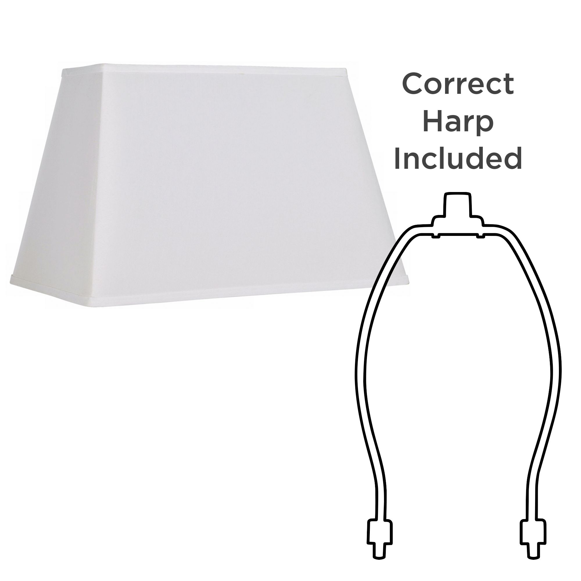 Image 7 Springcrest Vina White Rectangular Shade 14/6x18/12x12  (Spider) more views