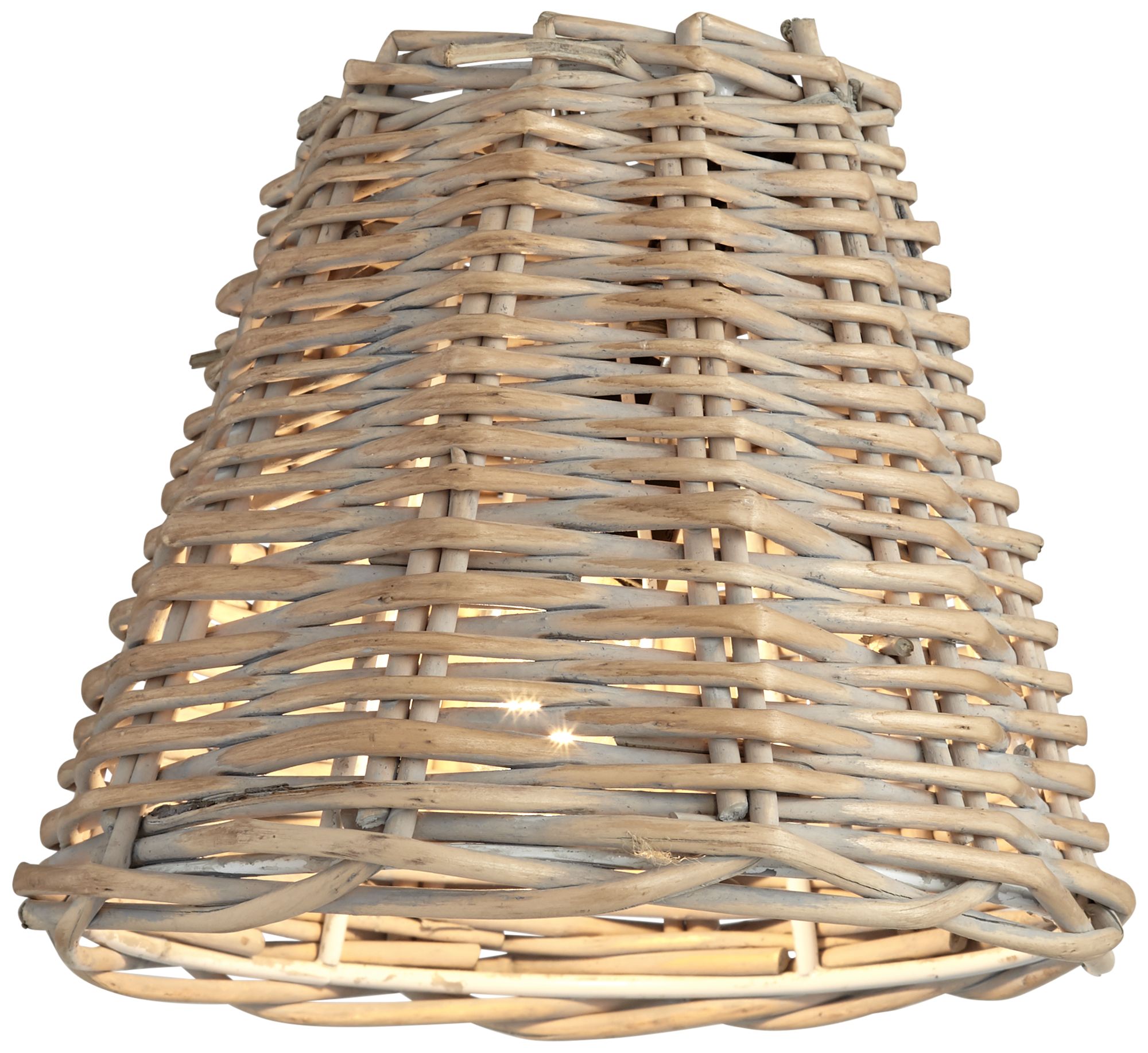 Image 2 Springcrest Virgil Natural Wicker Weave Lamp Shade 3x6x5 (Clip-On) more views