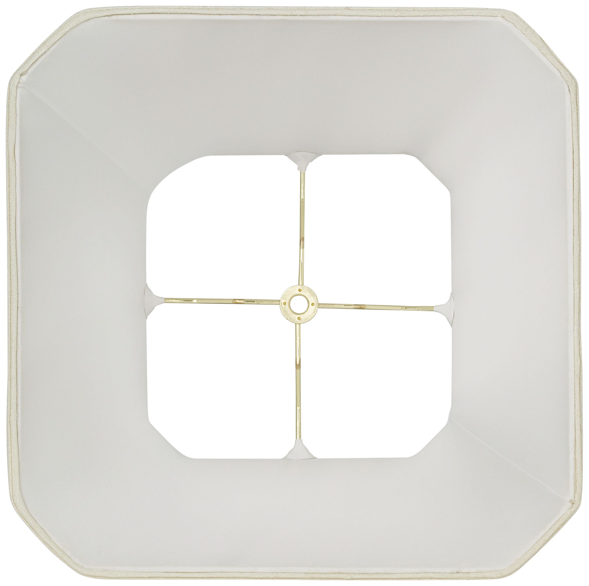 Image 4 Springcrest Walton Creme Square Cut Corner Lamp Shade 8x12x11 (Spider) more views