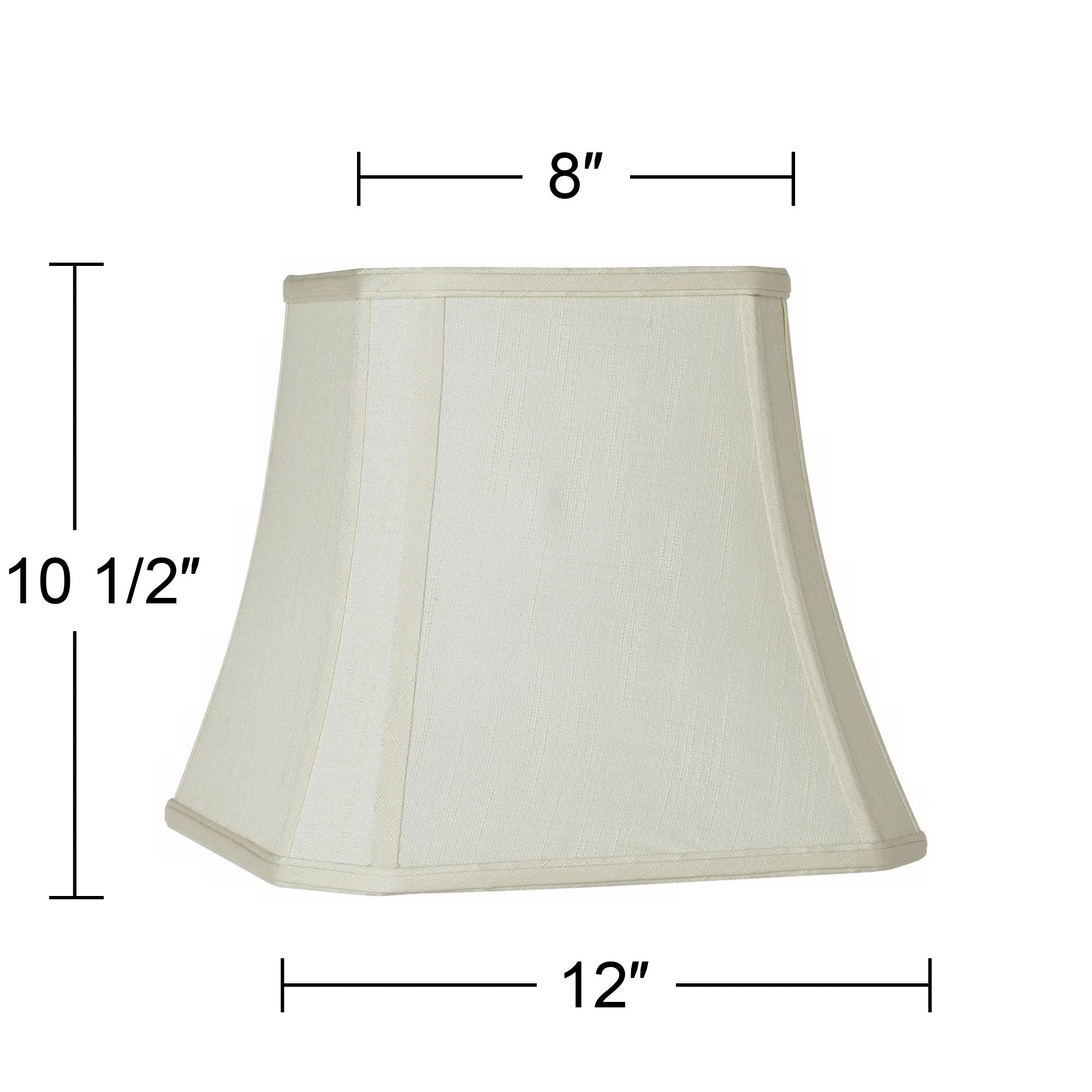 Image 5 Springcrest Walton Creme Square Cut Corner Lamp Shade 8x12x11 (Spider) more views