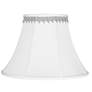1_Springcrest White Bell Shade with Silver Leaf Trim 9x18x13 (Spider)