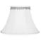 Springcrest White Bell Shade with Silver Leaf Trim 9x18x13 (Spider)