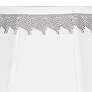 2_Springcrest White Bell Shade with Silver Leaf Trim 9x18x13 (Spider) more views
