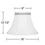 3_Springcrest White Bell Shade with Silver Leaf Trim 9x18x13 (Spider) more views