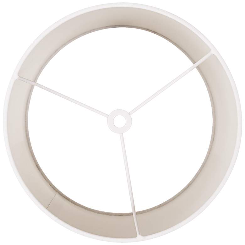 Image 4 Springcrest White Cotton Set of 2 Tall Drum Lamp Shades 8x8x11 (Spider) more views