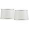 Springcrest White Crystal Trim Set of 2 Drum Shades 13x15x10 (Spider)