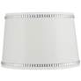 2_Springcrest White Crystal Trim Set of 2 Drum Shades 13x15x10 (Spider) more views
