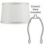 7_Springcrest White Crystal Trim Set of 2 Drum Shades 13x15x10 (Spider) more views