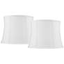 1_Springcrest White Drum Lamp Shades 11.5x13.5x10 (Spider) Set of 2