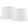 Springcrest White Drum Lamp Shades 11.5x13.5x10 (Spider) Set of 2
