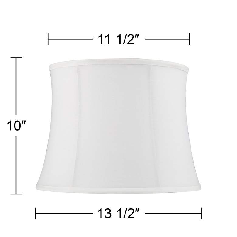 Image 7 Springcrest White Drum Lamp Shades 11.5x13.5x10 (Spider) Set of 2 more views