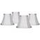 Springcrest White Fabric Chandelier Clip Shades 3x6x5 (Clip-On) Set of 4
