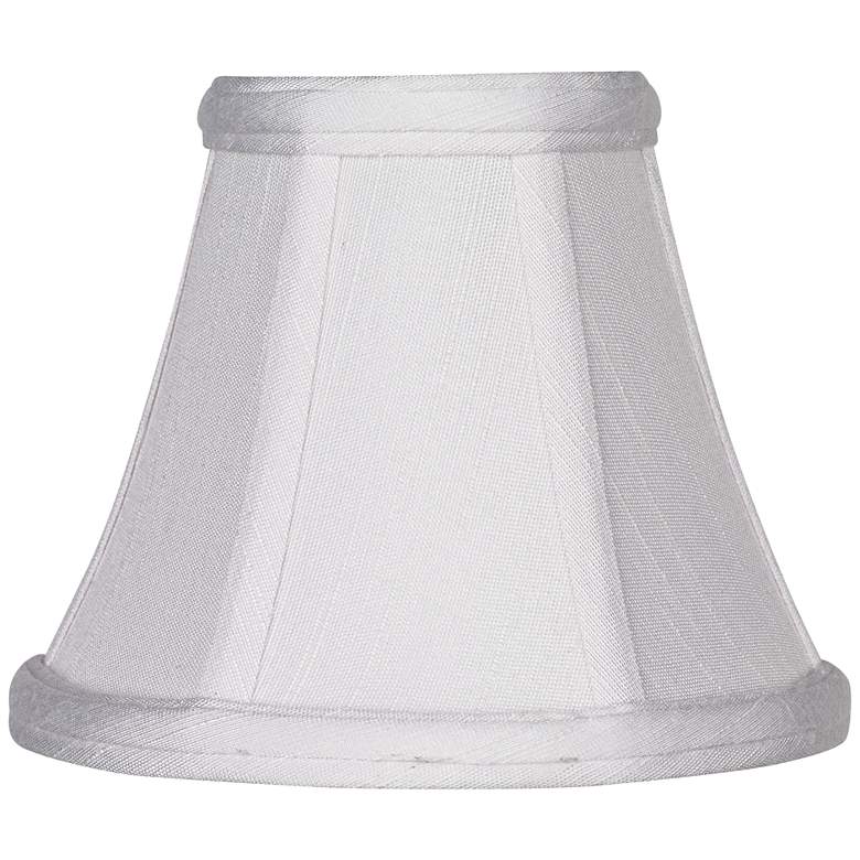 Image 3 Springcrest White Fabric Chandelier Clip Shades 3x6x5 (Clip-On) Set of 8 more views