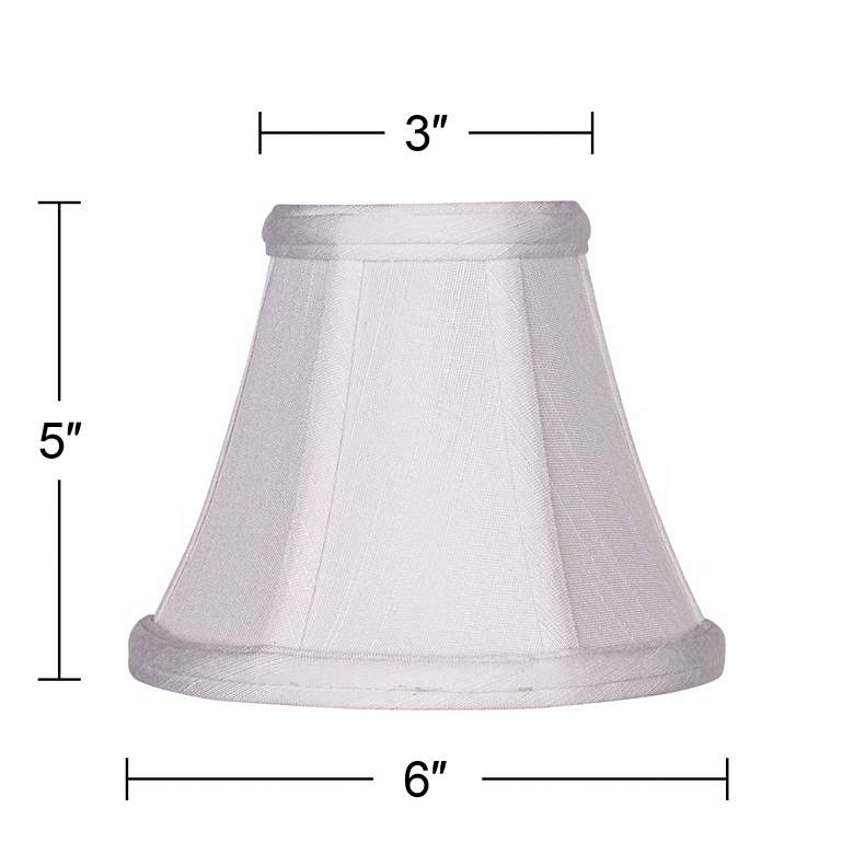 Image 6 Springcrest White Fabric Chandelier Clip Shades 3x6x5 (Clip-On) Set of 8 more views