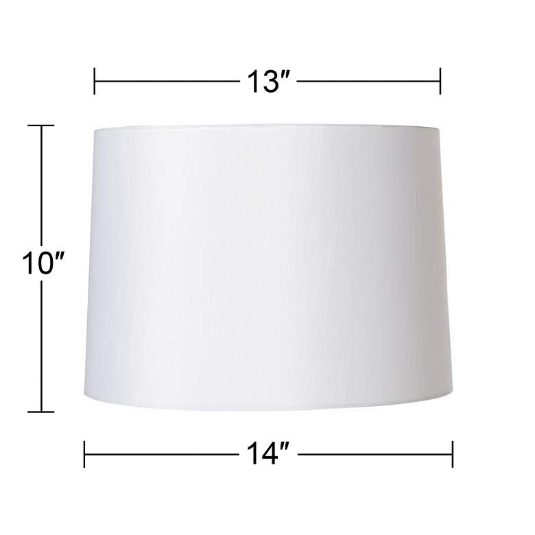 Image 5 Springcrest  White Fabric Hardback Lamp Shade 13x14x10 (Spider) more views