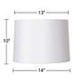 Springcrest  White Fabric Hardback Lamp Shade 13x14x10 (Spider)