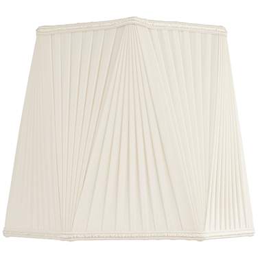 Springcrest White Fabric Hexagon Pleated Lamp Shade 11x13x10.5 (Spider)