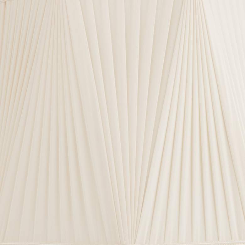 Image 2 Springcrest White Fabric Hexagon Pleated Lamp Shade 11x13x10.5 (Spider) more views