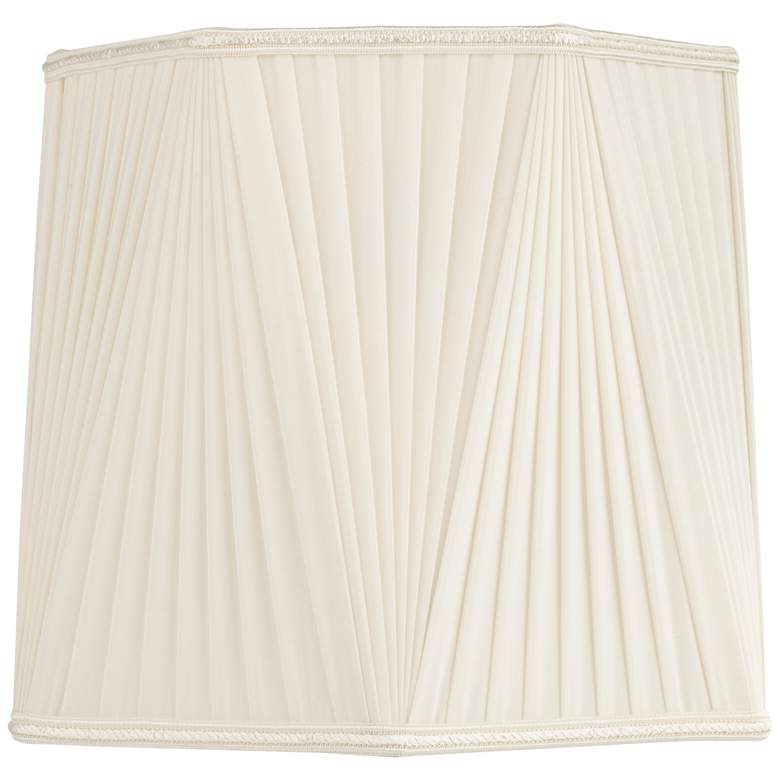Image 6 Springcrest White Fabric Hexagon Pleated Lamp Shade 11x13x10.5 (Spider) more views