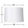 Springcrest White Fabric Lamp Shades 15x16x11 (Spider) Set of 2