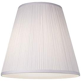 Image4 of Springcrest White Fabric Mushroom Pleated Shade 9x16x14.5 (Spider) more views