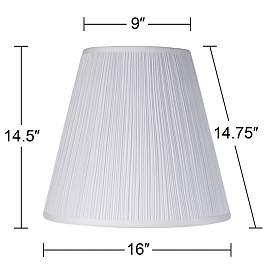 Image5 of Springcrest White Fabric Mushroom Pleated Shade 9x16x14.5 (Spider) more views