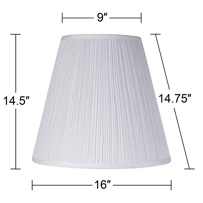 Image 5 Springcrest White Fabric Mushroom Pleated Shade 9x16x14.5 (Spider) more views