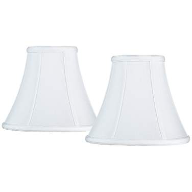 Springcrest White Fabric Set of 2 Bell Lamp Shades 4.5x9x8 (Spider)