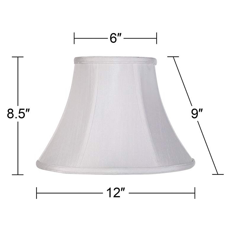 Image 5 Springcrest White Fabric Set of 2 Bell Lamp Shades 6x12x9 (Spider) more views