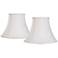 Springcrest White Fabric Set of 2 Bell Lamp Shades 7x14x11 (Spider)