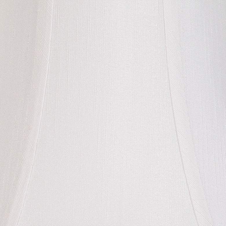Image 2 Springcrest White Fabric Set of 2 Bell Lamp Shades 7x14x11 (Spider) more views