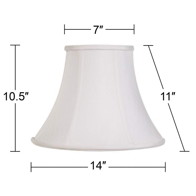 Image 5 Springcrest White Fabric Set of 2 Bell Lamp Shades 7x14x11 (Spider) more views