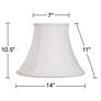 5_Springcrest White Fabric Set of 2 Bell Lamp Shades 7x14x11 (Spider) more views
