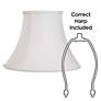 6_Springcrest White Fabric Set of 2 Bell Lamp Shades 7x14x11 (Spider) more views