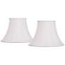 1_Springcrest White Fabric Set of 2 Bell Lamp Shades 9x18x13 (Spider)