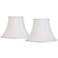Springcrest White Fabric Set of 2 Bell Lamp Shades 9x18x13 (Spider)