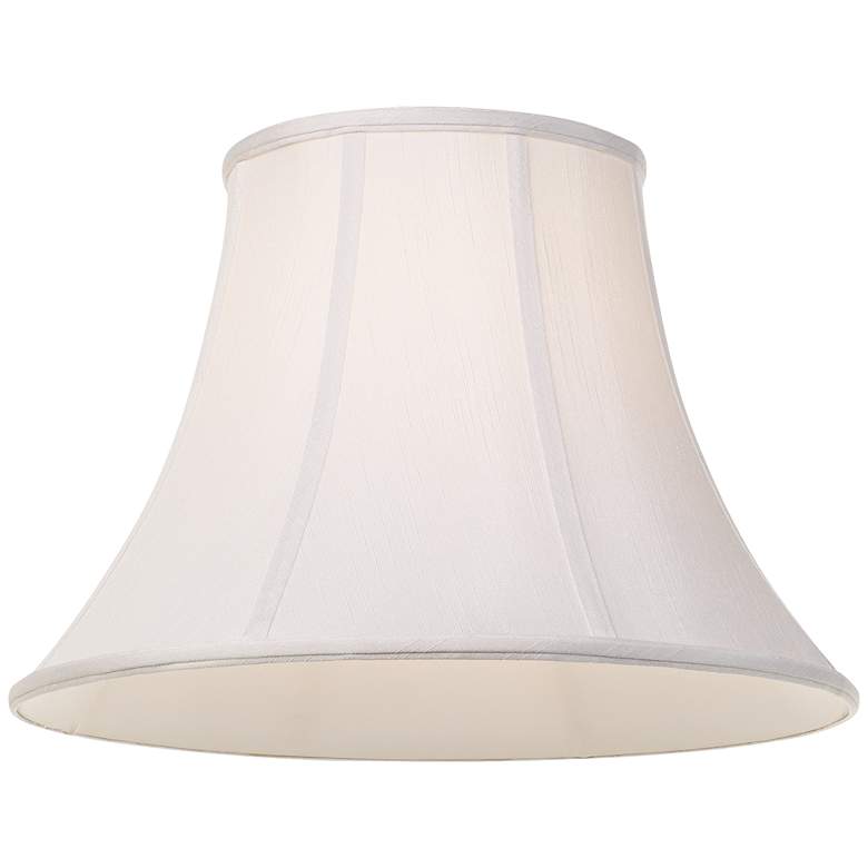 Image 4 Springcrest White Fabric Set of 2 Bell Lamp Shades 9x18x13 (Spider) more views